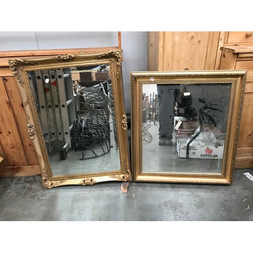 628 - 2 GILT FRAME MIRRORS