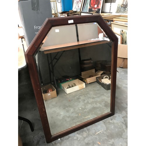 636 - LARGE GLAZED MIRROR