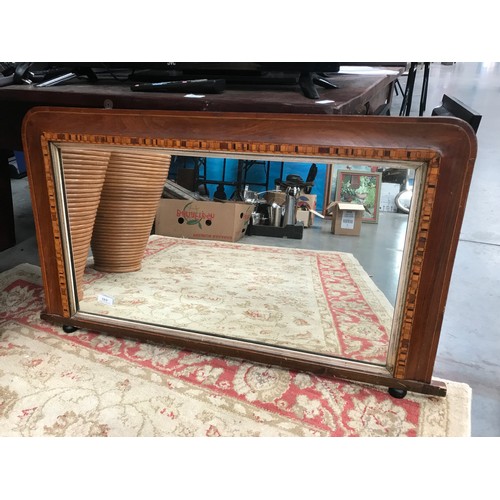 440 - INLAID OVERMANTLE MIRROR