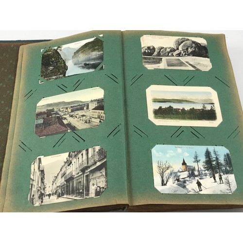 1834 - POSTCARD ALBUM AND CONTENTS