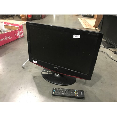 653 - SMALL LG FLAT SCREEN TV