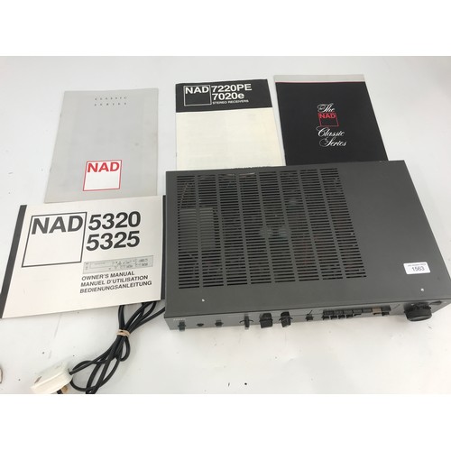 1563 - HI FI INTEREST, NAD STEREO RECEIVED 7020e