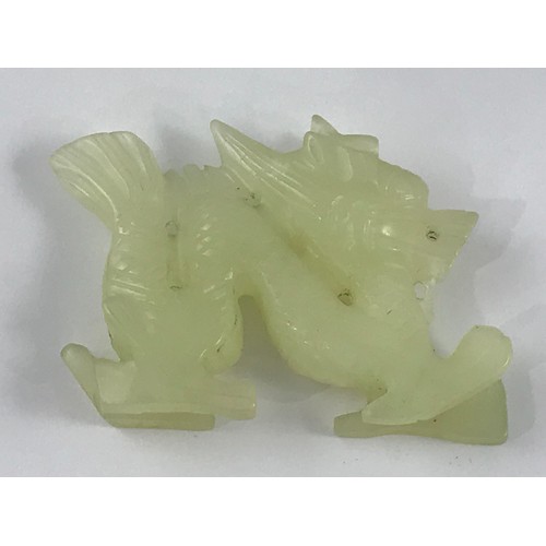 1774 - CARVED JADE DRAGON APPROX. 8 CM LONG