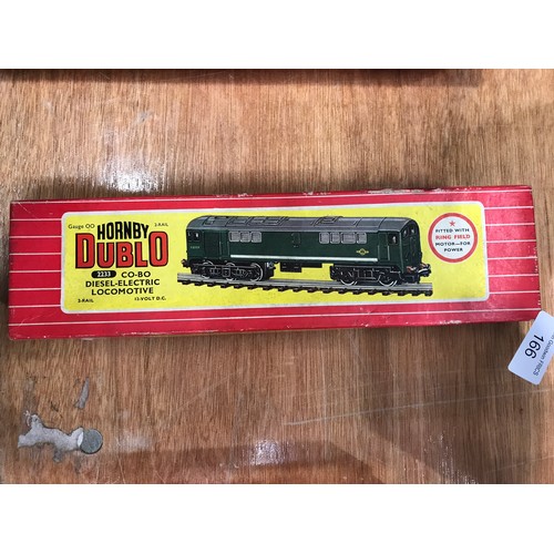 166 - HORNBY DUBLO BOXED 2233 CO-BO DIESEL ELECTRIC LOCOMOTIVE D5702 TOGETHER WITH INSTRUCTION BOOK