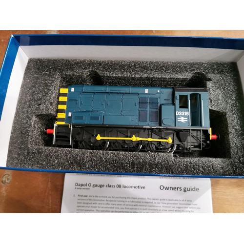 191 - DAPOL CLASS 08 SHUNTER D3316 BLUE, NO LADDERS,REF 7D-008-010 IN BOXED CONDITION