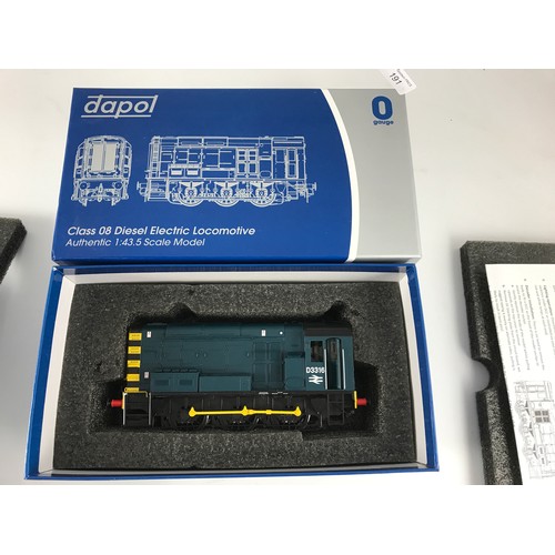 191 - DAPOL CLASS 08 SHUNTER D3316 BLUE, NO LADDERS,REF 7D-008-010 IN BOXED CONDITION