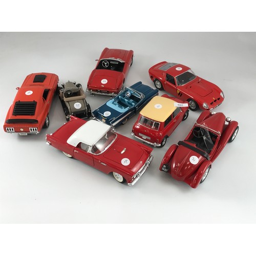 289 - SOLIDO MINI COOPER S, DANBURY MINT CHEVROLET BELAIR, DANBURY MINT FORD MODEL A, POLISTILL SPORTS CAR... 