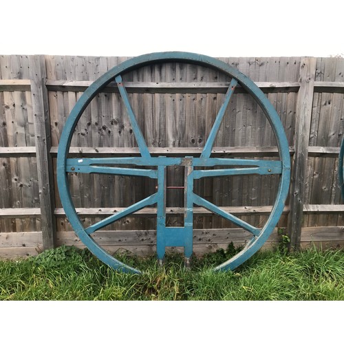 41 - EX MALVERN PRIORY, LARGE BELL WHEEL BY TAYLORS OF LOUGHBOROUGH 1887, APPROX. 1920 cm DIA.