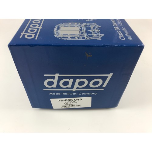 191 - DAPOL CLASS 08 SHUNTER D3316 BLUE, NO LADDERS,REF 7D-008-010 IN BOXED CONDITION