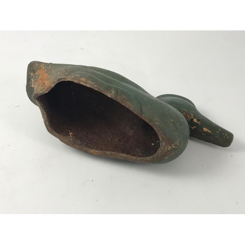 1166 - CAST IRON PAINTED DECOY DUCK