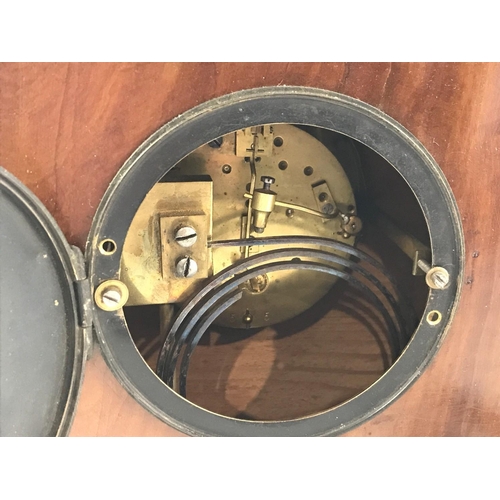 1180 - MANTLE CLOCK WITH BLUE ENAMELLED DIAL