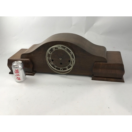 1188 - AN UNUSUALLY LARGE ART DECO STYLE MANTLE CLOCK, AF