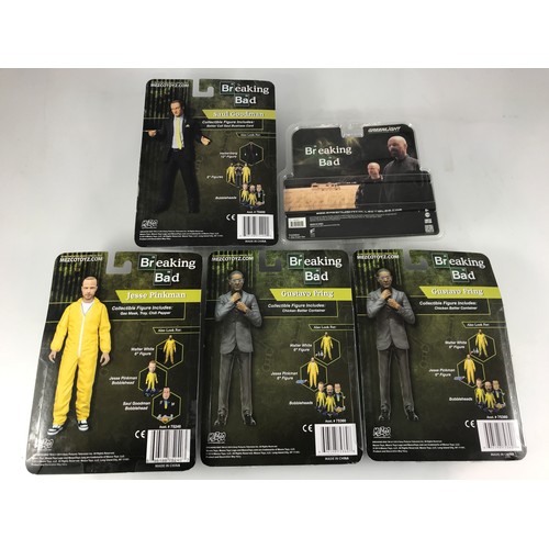 212 - 5 PLASTIC BUBBLE PACKED UNOPENED BREAKING BAD SERIES CHARACTERS, JESSE PINKMAN, GUSTAVO FRING X 2, S... 