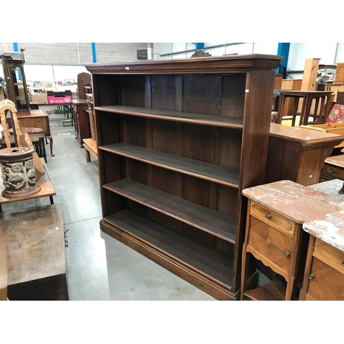 309 - OAK BOOK SHELVES 153CM TALL 153CM LONG