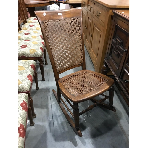 315 - CANED ROCKING CHAIR