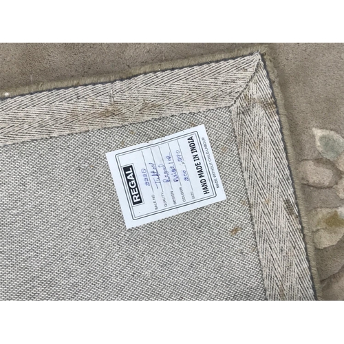 404 - INDIAN REGAL TUFTED BEIGE RUG 200CM X 290CM