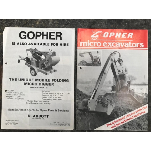 508 - GOPHER TOWABLE MICRO EXCAVATOR, 1984 MODEL,HONDA ENGINE, 2 BUCKETS, BELIEVED TO HAVE HAD VERY LITTLE... 