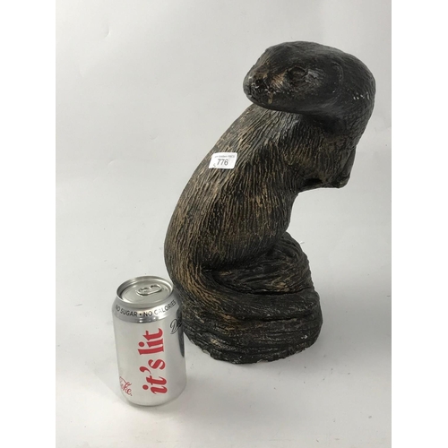 776 - OTTER FIGURE, approx. 34 cm