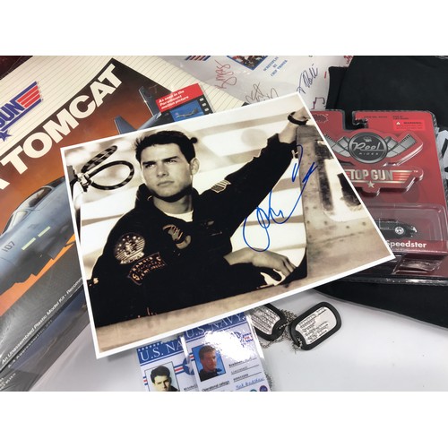 232 - TOP GUN COLLECTORS ITEMS INCLUDING CAP, T SHIRT TRIPLE XL SIZE, REAL RIDERS TOP GUN CAR, A TOP GUN K... 