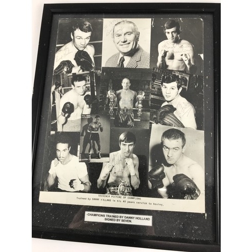 540 - SIGNED ALBUM PAGE BY BRITISH WELTERWEIGHT PAT THOMAS T/W PAGE CHAMPIONS TRAINED BY DANNY HOLLAND SIG... 