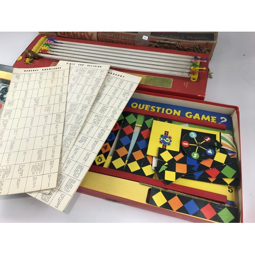 343 - MERIT DERBY HORSE RACING GAME IN ORIGINAL BOX AND 64,000 GAME IN ORIGINAL BOX