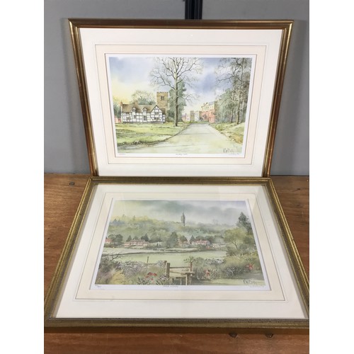 1389 - PAIR OF DAVID BIRTWHISTLE PRINTS DEPICTING LOCAL SCENES AND OTHER PRINTS, SHEILA WEBSTER AND K.W.BUR... 