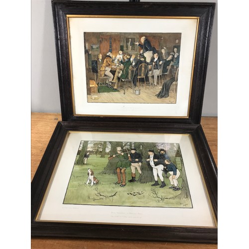 1329 - SET OF 7 FRAMED CECIL ALDIN DICKENS PRINTS AND 5 OTHER COACHING PRINTS, Overall, the Aldin frames ar... 