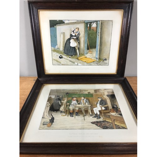 1329 - SET OF 7 FRAMED CECIL ALDIN DICKENS PRINTS AND 5 OTHER COACHING PRINTS, Overall, the Aldin frames ar... 