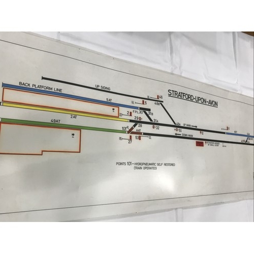 65 - COLOURED AND STICK SEALED RAILWAY TRUCK DIAGRAM OF STRATFORD UPON AVON RAILWAY STATION SHOWING PLATF... 