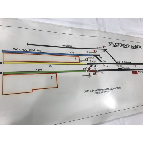 65 - COLOURED AND STICK SEALED RAILWAY TRUCK DIAGRAM OF STRATFORD UPON AVON RAILWAY STATION SHOWING PLATF... 