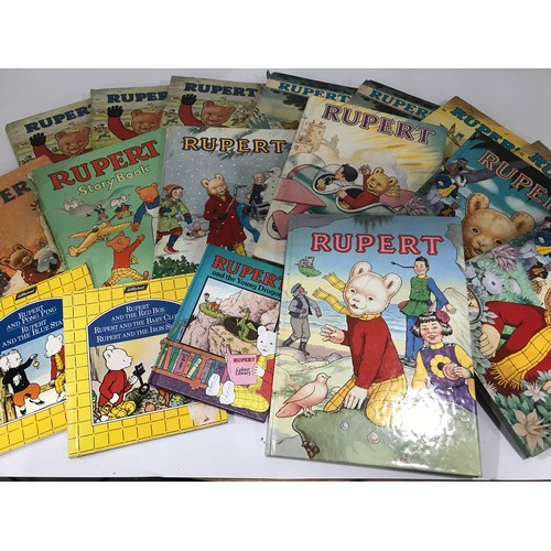 421 - QTY. RUPERT BEAR ANNUALS, RUPERT BEAR PRINT, MODELS AND EPHEMERA