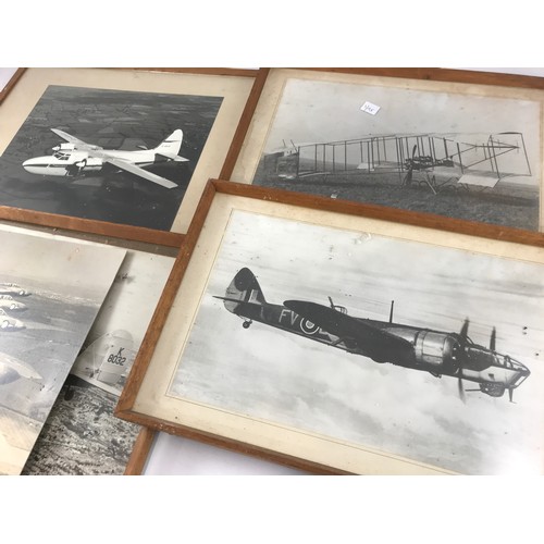 503 - 5 PHOTOGRAPHS DEPICTING VINTAGE AEROPLANES
FORMATION OF 4 JAVELINS, BLENHEIM WITH UNDER NOSE TURRET,... 