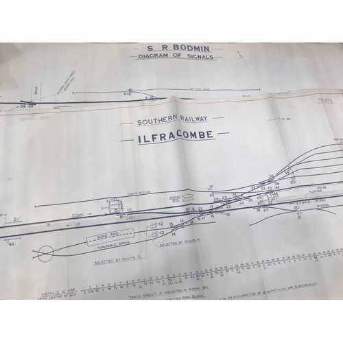 77 - DYE LINE DRAWINGS OF THE FOLLOWING SIGNALS AND STATIONS MAINLY GREAT WESTERN REGION SIDMOUTH, ILFRAC... 