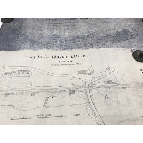 83 - LARGE QUANTITY OF DYE LINE PRINTS TO DO WITH THE LMS AND FURNACE RAILWAY INCLUDING FURNACE RAILWAY U... 