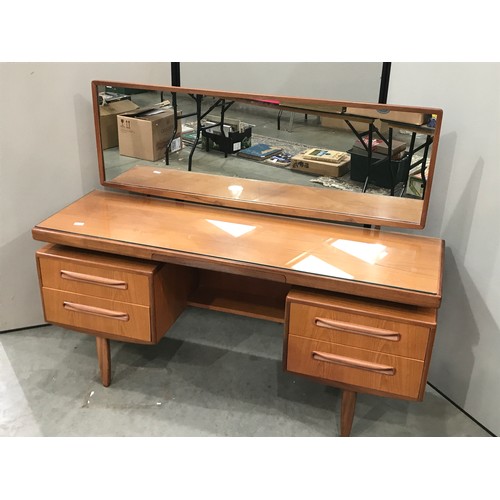 345 - G PLAN TEAK DRESSING TABLE DESIGNED BY ERNST GOMME WITH MIRROR BACK