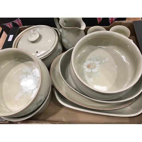 867 - LARGE QUANTITY DENBY STONEWARE DINNER WARE 2 TRAYS