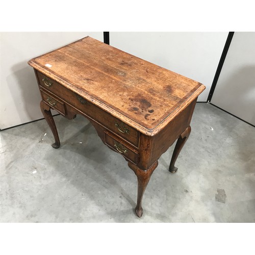 266 - OAK LOWBOY WITH CABRIOLE LEGS