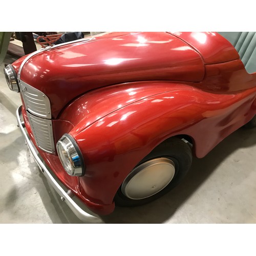 1 - AUSTIN MOTOR CAR 1962 J40 MODEL PEDAL CAR IN RED. A SUPER MODEL CAR,  HAS HAD SOME RE-CONDITIONING A... 