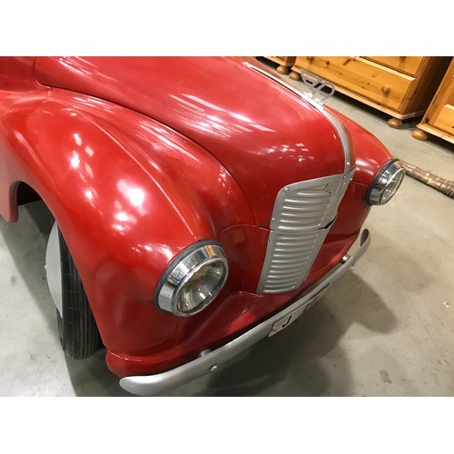 1 - AUSTIN MOTOR CAR 1962 J40 MODEL PEDAL CAR IN RED. A SUPER MODEL CAR,  HAS HAD SOME RE-CONDITIONING A... 