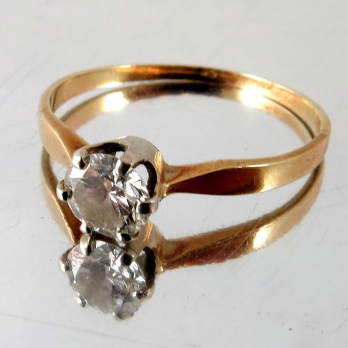 778 - SOLITAIRE DIAMOND RING ON YELLOW GOLD SHANK STAMPED 585