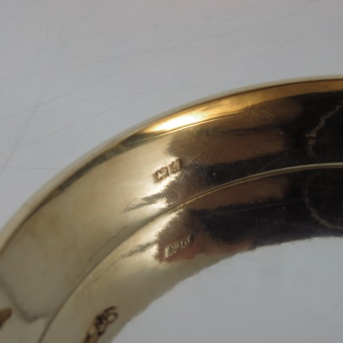 732 - 9 CARAT GOLD BANGLE APPROX. 11.1 g AND ONE OTHER