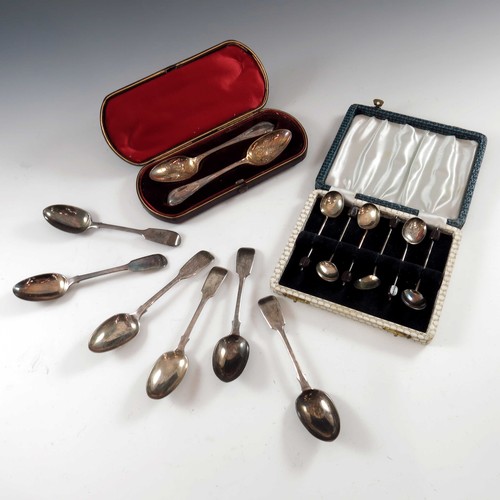 655 - QTY. MISC. SILVER & PLATED SPOONS 175g