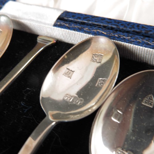 652 - CASED SET OF 6 BRITISH HALLMARKS TEA SPOONS