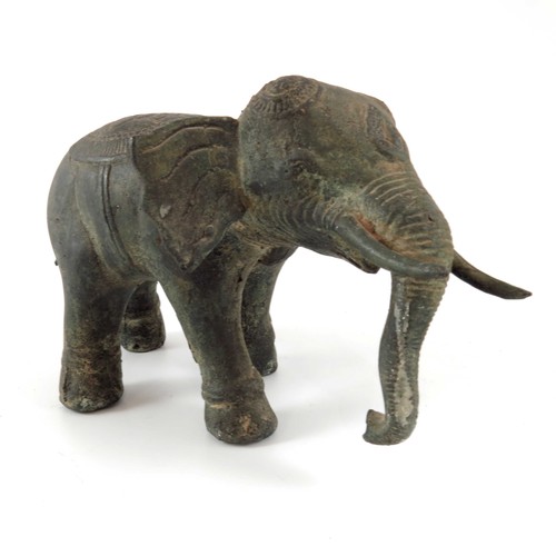 435 - ORIENTAL METAL ELEPHANT FIGURE AF