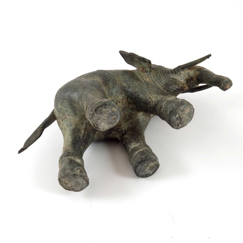 435 - ORIENTAL METAL ELEPHANT FIGURE AF