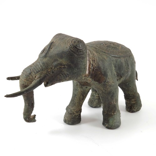 435 - ORIENTAL METAL ELEPHANT FIGURE AF