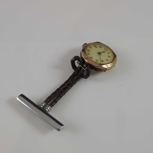 822 - LADIES GOLD CASED WATCH