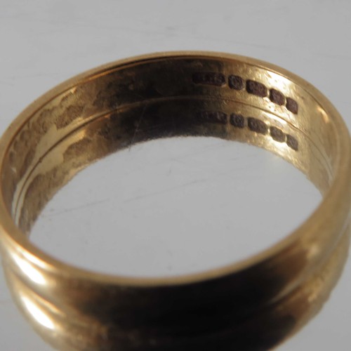 794 - 22ct GOLD BAND, APPROX. 3.7g