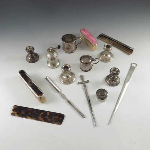 572 - QTY. MISC. INTERESTING SILVER AND PLATED ITEMS