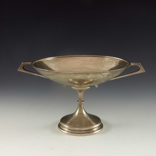 636 - SILVER 2 HANDLED TAZZA/ TROPHY, APPROX. 410g